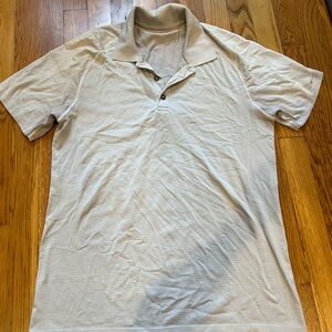 lululemon athletica gray polo shirt